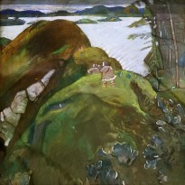 Н. К. Рерих - Охотники. Из серии 'Финляндские этюды', 1907 (картон, пастель, темпера, итальянский карандаш)