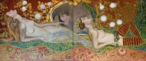 Белла Матвеева - Антисаломея. Диптих (холст, масло, смешанная техника), 2019