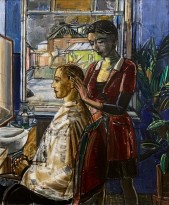 Виктор Русанов - В парикмахерской, 1998 (холст, масло)