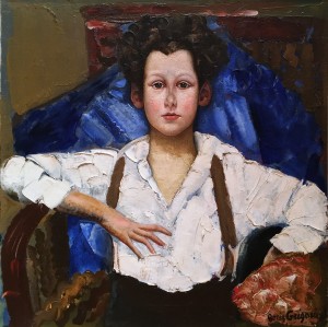 Борис Григорьев - Портрет мальчика, 1930 (холст, масло)
