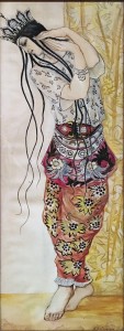 Наталия Гончарова - Шамаханская царица, 1913 (бумага, акварель, гуашь, графитный карандаш)