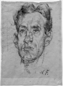 Николай Фешин - Портрет Эдварда Брайта, после 1936 (бумага, уголь)
