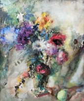 Артур Фонвизин - Цветы, 1950-60 (бумага, акварель)