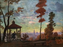 Борис Кустодиев - Свидание, 1922 (холст, масло)