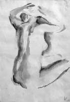 Владимир Лебедев - Спина (Обнаженная женщина), 1929 (бумага, соус)
