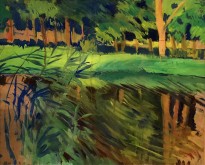 Зинаида Серебрякова - Пейзаж с рекой, 1907 (бумага, темпера)