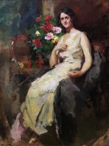 Константин Коровин - Женский портрет (Надежда Комаровская), 1910-е (холст, масло)