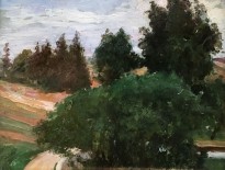Лион Бакст - Пейзаж, 1904 (картон, масло)