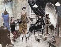 Надежда Шведе-Радлова - У модистки, 1920-е (бумага, акварель, тушь, графитный карандаш)