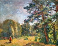 Роберт Фальк - На опушке леса, 1938 (холст, масло)