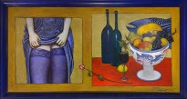 Петр Рейхет — Натюрморт с Золушкой, 2001 (холст, масляная пастель)