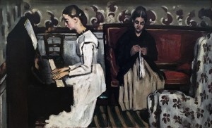 Поль Сезанн - Девушка у пианино (Увертюра к 'Тангейзеру'), ок. 1869 г. (холст, масло - гос. Эрмитаж, колл. И. А. Морозова)