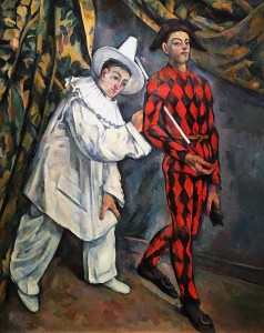Поль Сезанн - Пьеро и Арлекин, ок. 1888-90 (холст, масло - Пушкинский музей МСК)