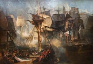The Battle of Trafalgar, as Seen from the Mizen Starboard Shrouds of the Victory exhibited 1806-8