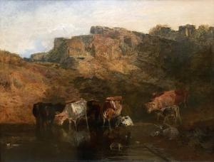 The Qoiet Ruin, Cattle in Water, A Sketch, Evening exhibited 1809