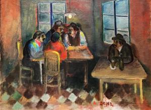 Арон Дейец - Сцена в ресторане, ок. 1930