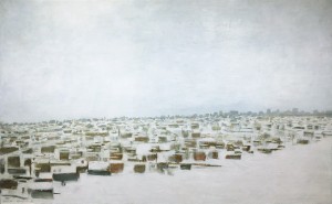 Жан Поль Лемье - Заснеженный город, 1963
