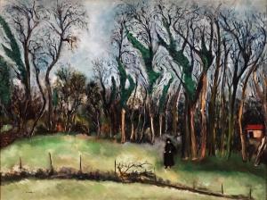 Исаак Анчер - Фигура в лесу, 1929