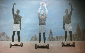 Кирилл Кипятков - Утро на Красной площади, 2017 (холст, акрил, фольга)