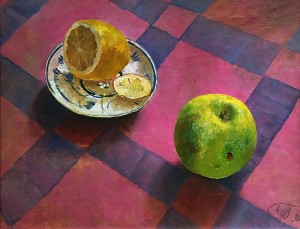 Кузьма Петров-Водкин - Яблоко и лимон, 1930