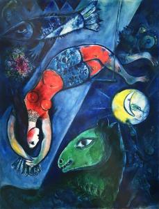 Марк Шагал - Синий цирк, 1950