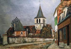 Морис Утрилло - Церковь в парижском предместье, ок. 1909