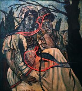 Франсис Пикабиа - Анна Шеридан и ее дочь с птичками, 1937