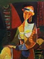 Валерик Апинян - Женский портрет, 1994 (холст, масло)