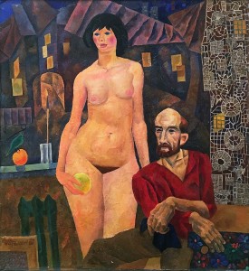 Валерий Ватенин - Автопортрет и модель, 1967 (холст,масло)