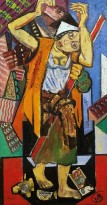 Виктор Мымрин - Семья дворника, триптих, 2007 (холст, масло) II
