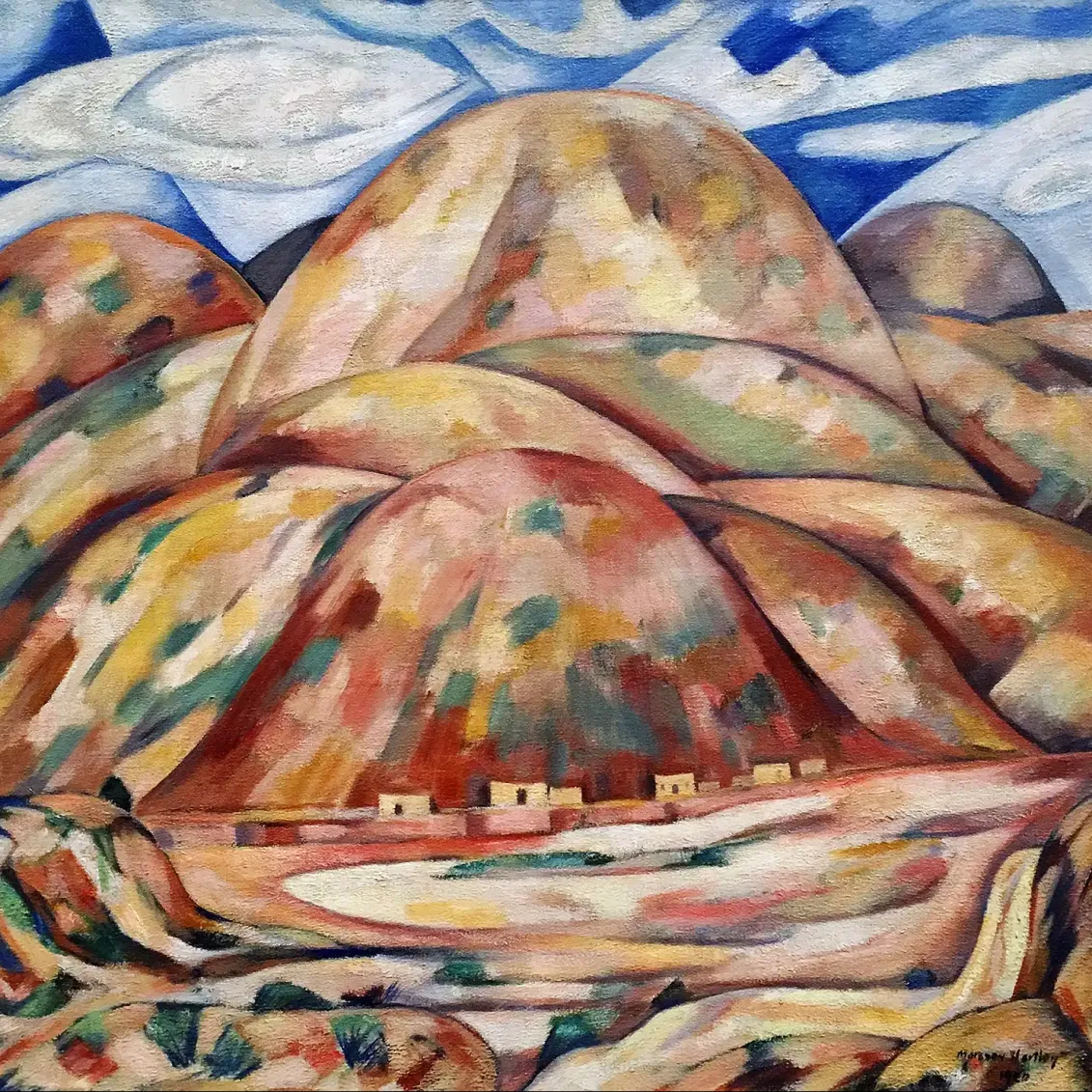 Марсден Хартли — Пейзаж 3, шахты Кэш-Энтри, Нью-Мексико, 1920 (холст, масло)