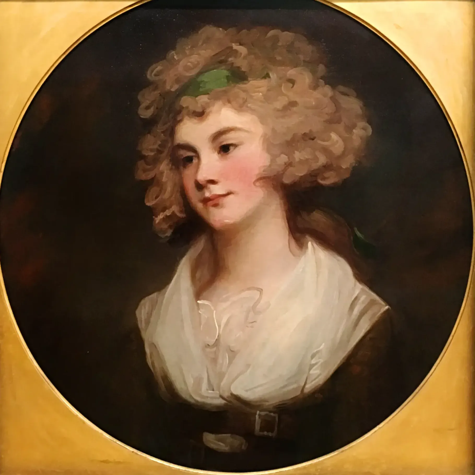 Джордж Ромни — Дама в коричневом платье, 1785 (холст, масло)