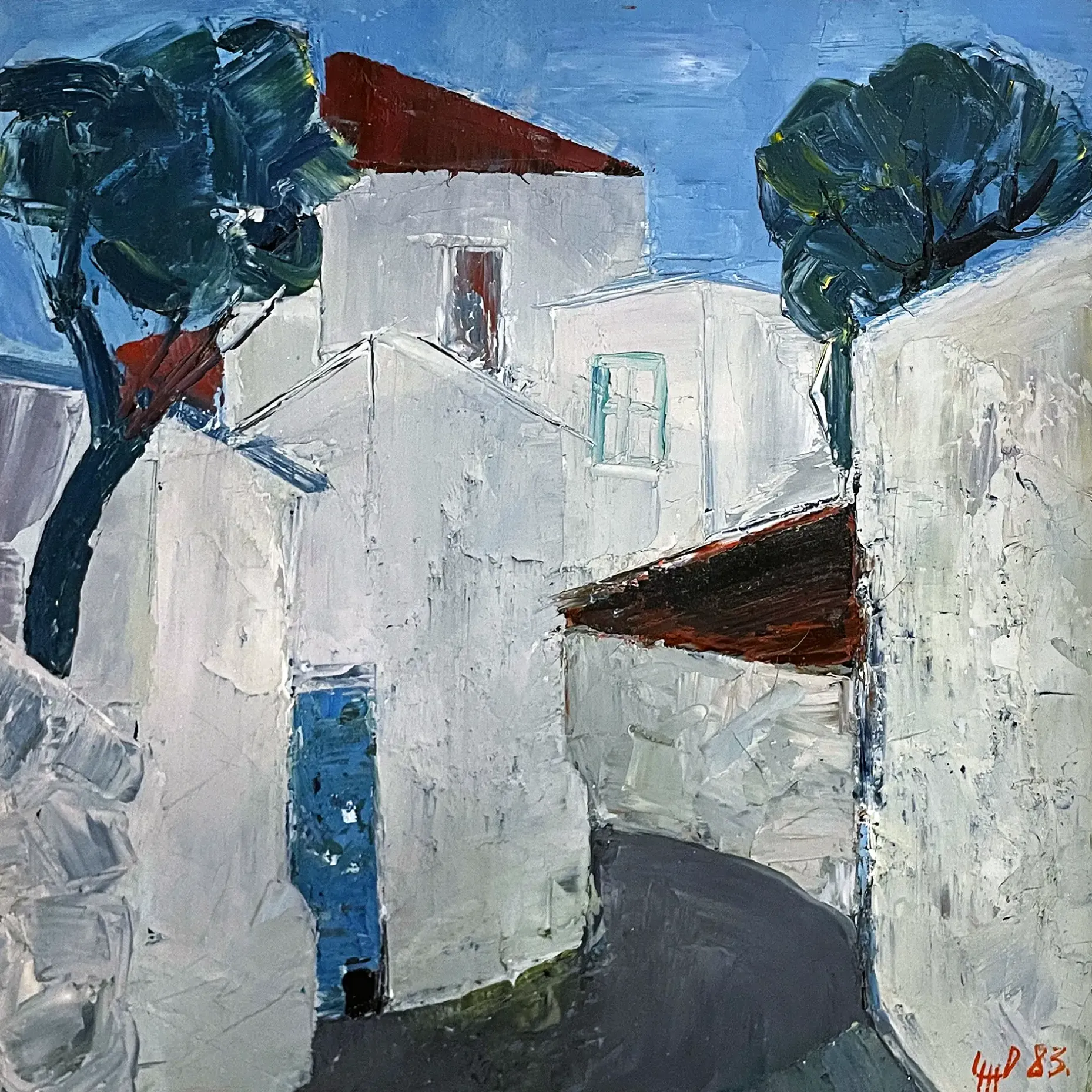 С. Шадрунов — Улочка в Гурзуфе, 1983 (холст, масло)