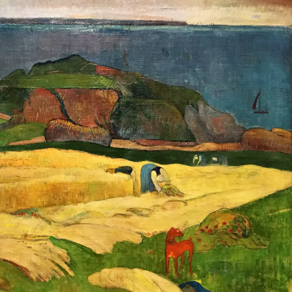 Поль Гоген — Жатва. Ле Пулду, 1890 (холст, масло)