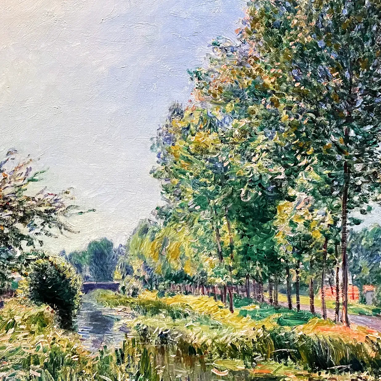 Альфред Сислей — Берега Орванны, утренний эффект, 1890 (холст, масло)