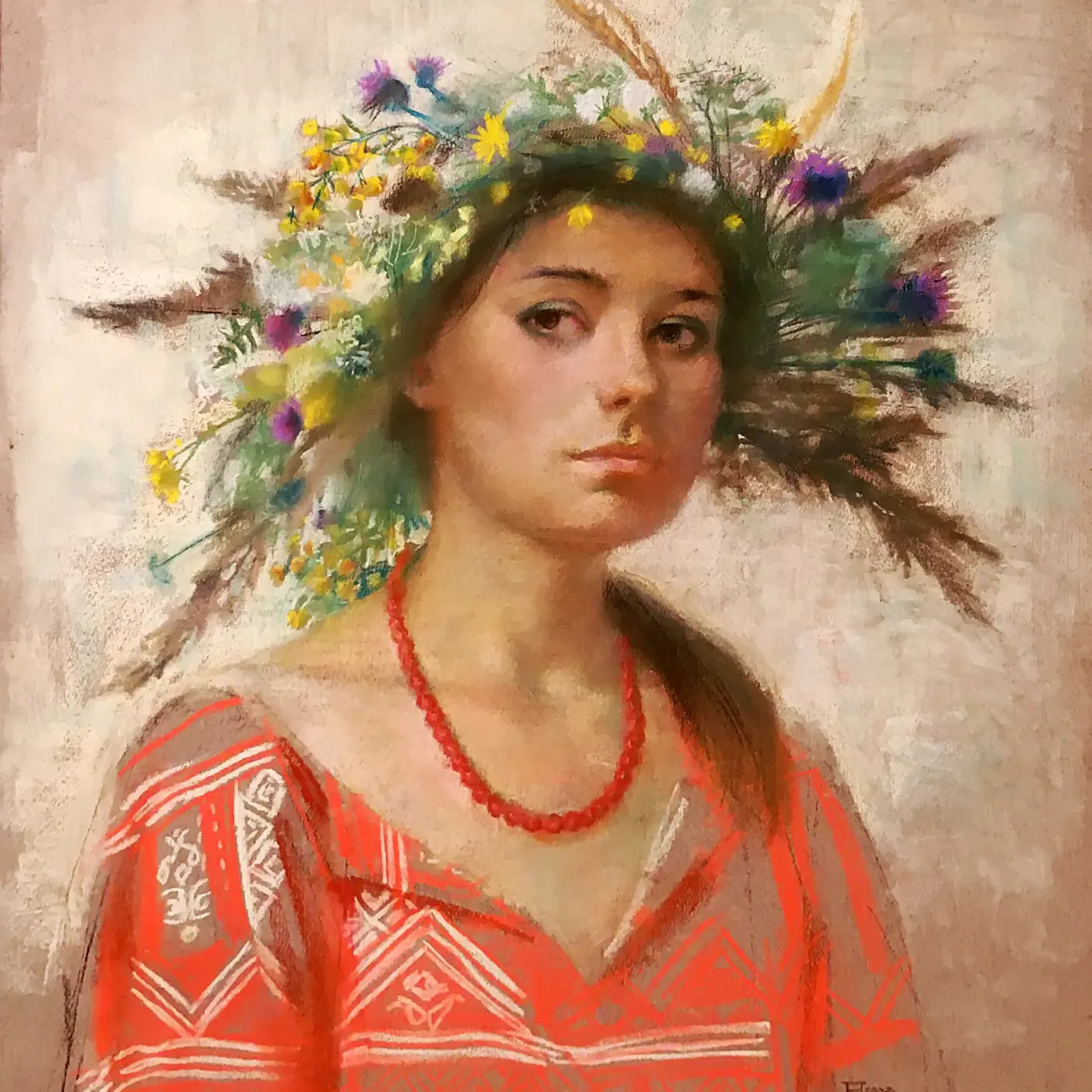 Елена Прудникова — Автопортрет, 2007 (бумага, пастель)