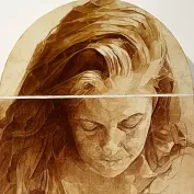 Йосси Марк — Мадонна с кошкой, 2013 (карандаш, масло и акрил по холсту, натянутом на деревянную основу)