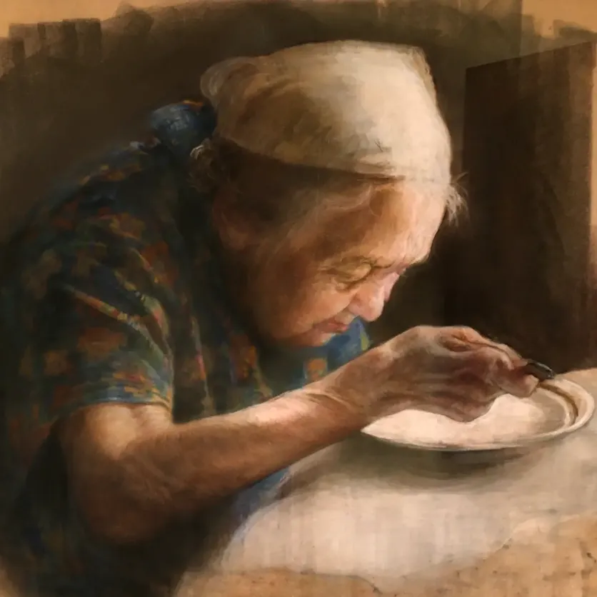 Наталья Милашевич — Бабушка, 2015 (бумага, пастель)