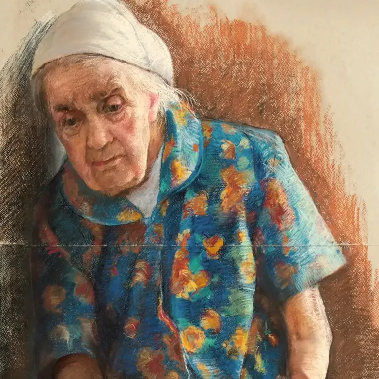 Наталья Милашевич — Бабушка_, 2015 (бумага, пастель)