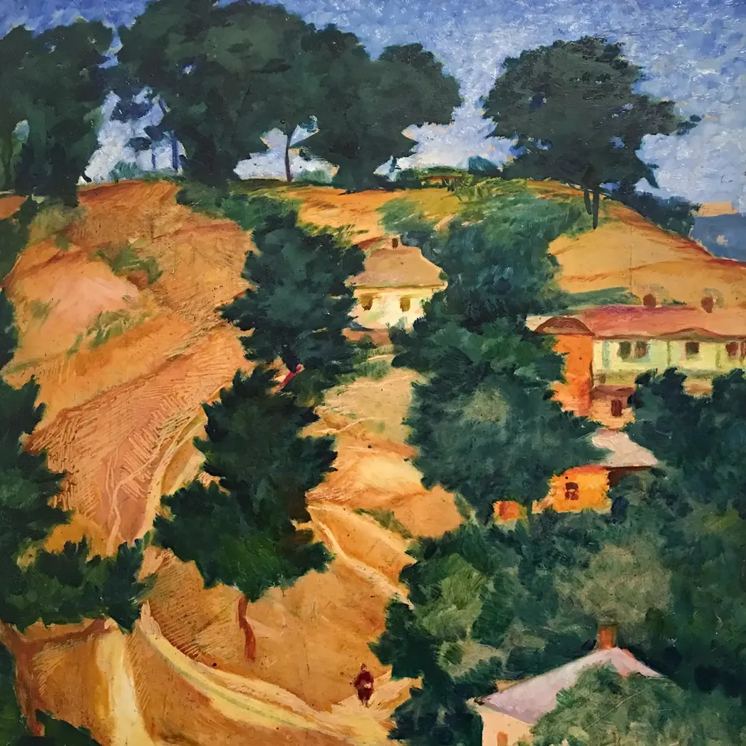Николай Ионин — Гора. Песчаный спуск. 1920-е (холст, масло)
