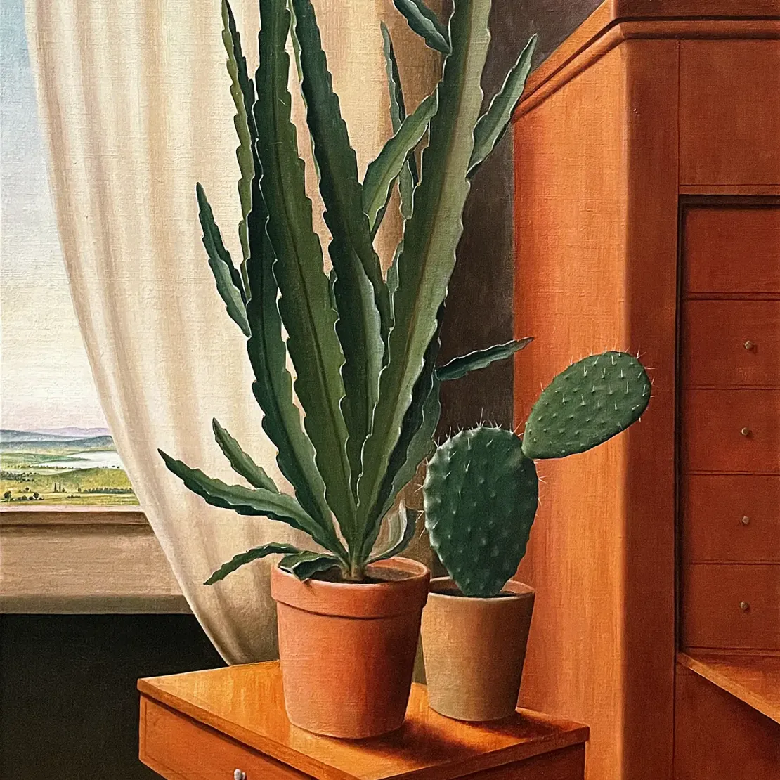 Георг Шримпф — Натюрморт с кактусом, 1925 (холст, масло)