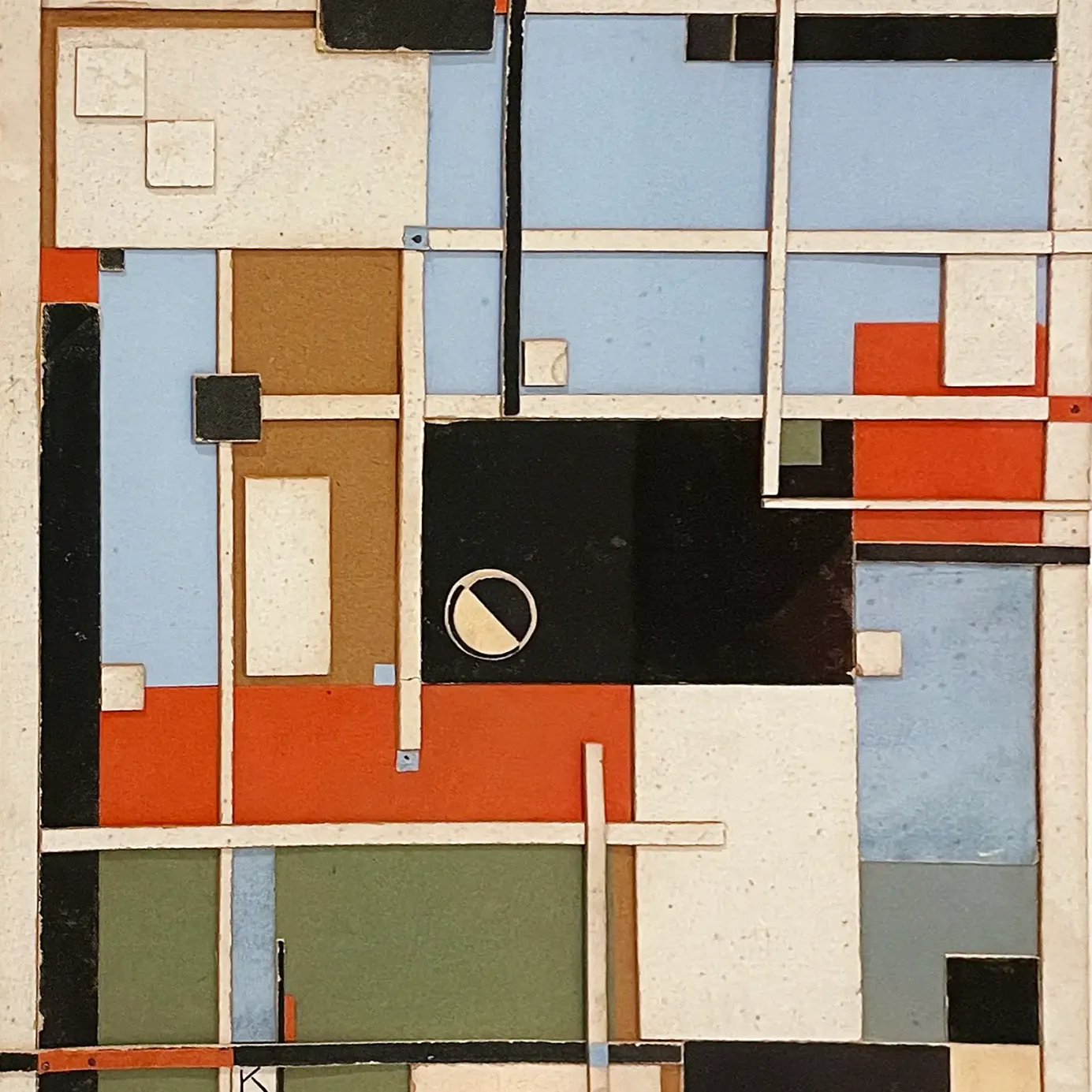 Эдмунд Кестинг — Конструируя картину (Bildbauwerk), 1926 (картон, коллаж)