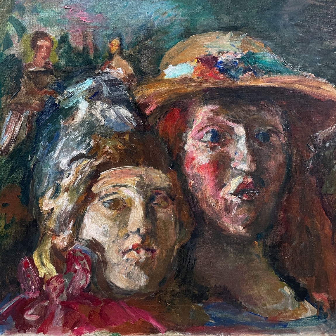 Оскар Кокошка — Две девушки, 1913 (холст, масло)