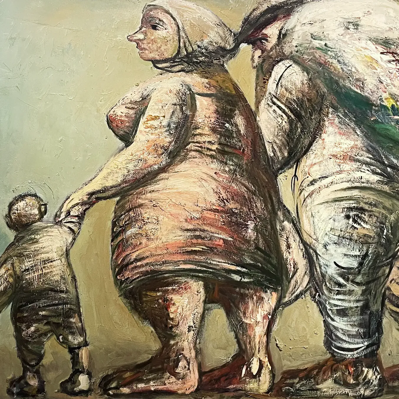 Лев Табенкин — Изгнание из рая, 1994 (холст, масло)