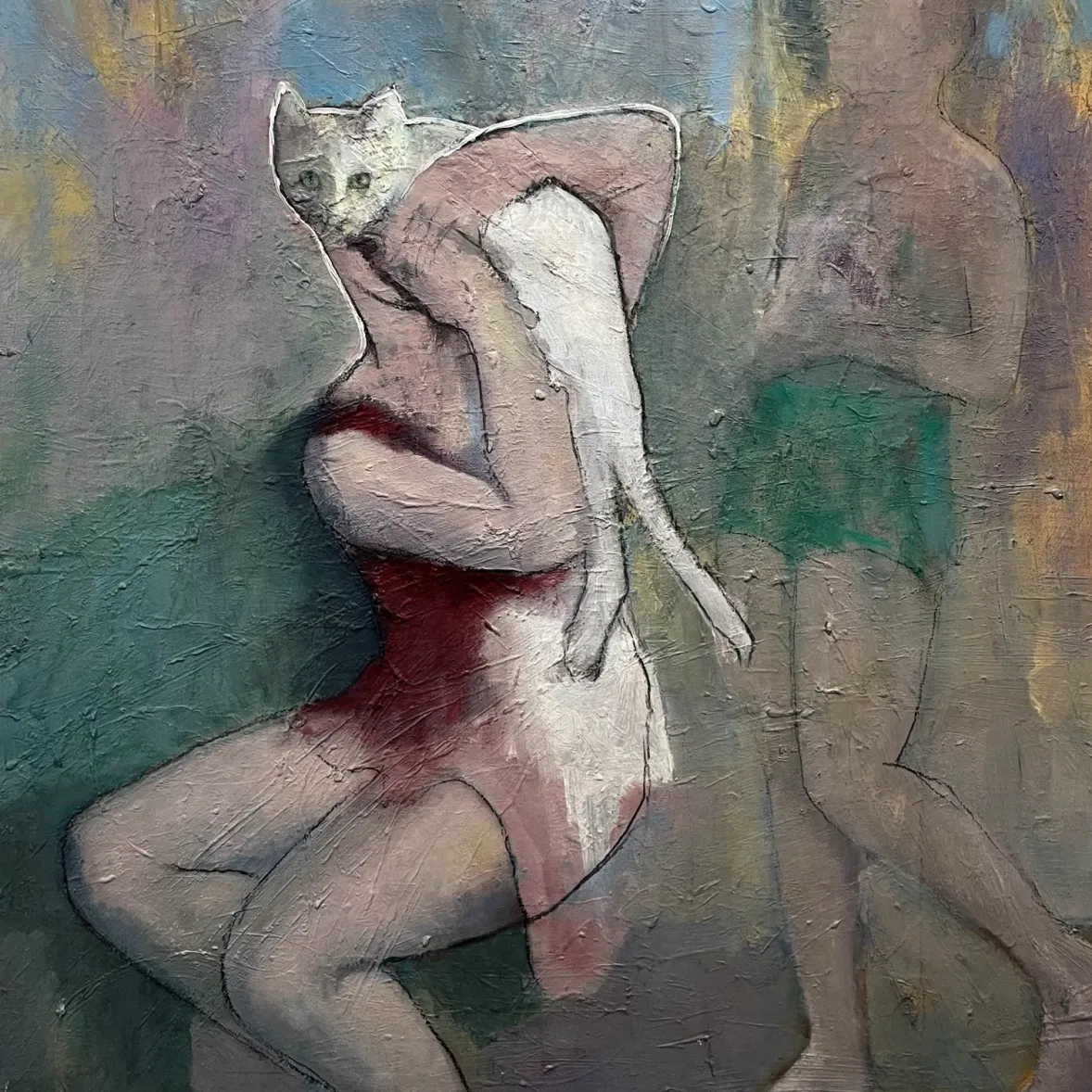 Кот перед лицом, 2025 (холст, масло)